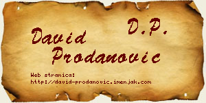 David Prodanović vizit kartica